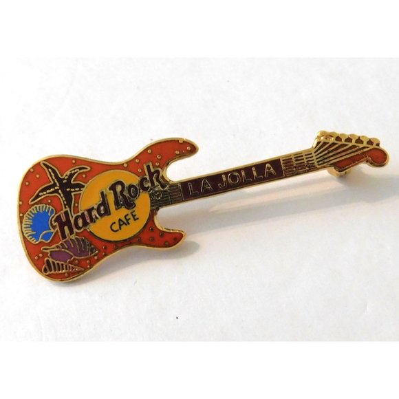 Hard Rock Cafe La Jolla Guitar Collectible Pin California Seashells 2.25 Inch - Picture 3 of 8